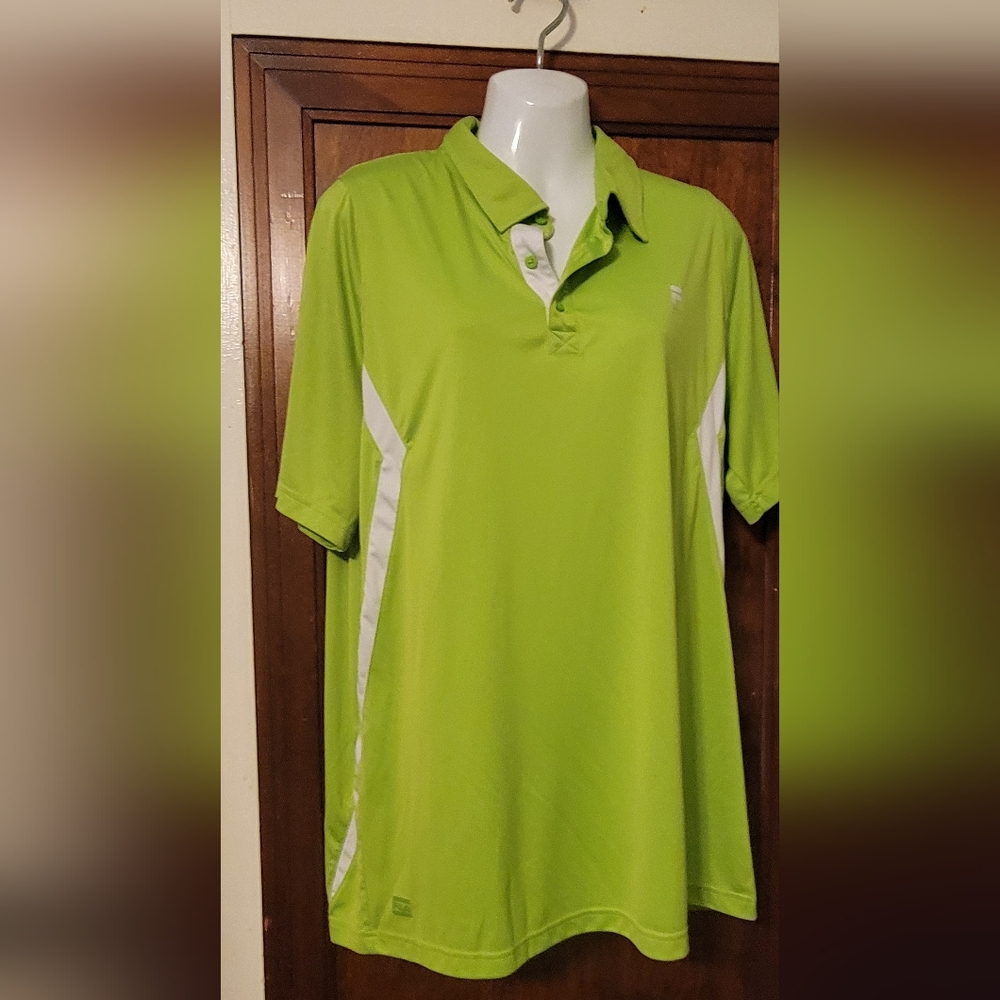 #16 Fila Men's Green Polo Golf Shirt